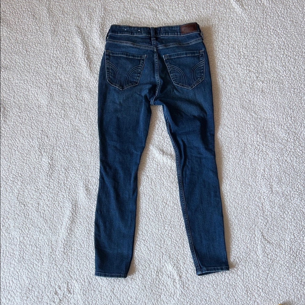 Hollister Distressed Blue Skinny Jeans - Picture 6 of 7